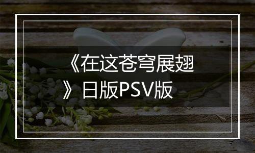 《在这苍穹展翅》日版PSV版