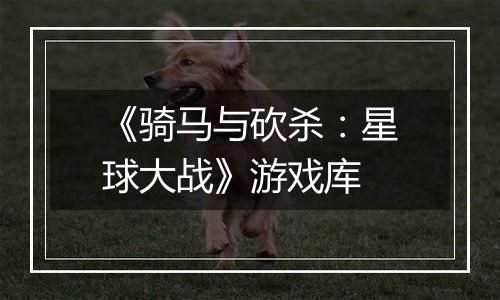 《骑马与砍杀：星球大战》游戏库