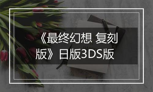 《最终幻想 复刻版》日版3DS版