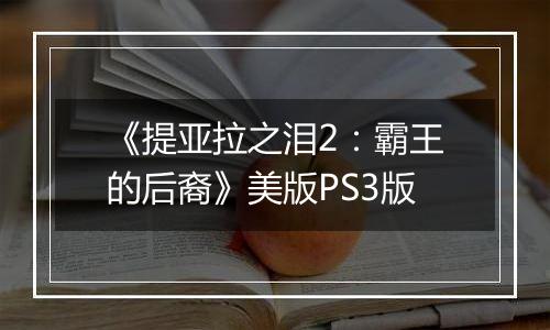 《提亚拉之泪2：霸王的后裔》美版PS3版