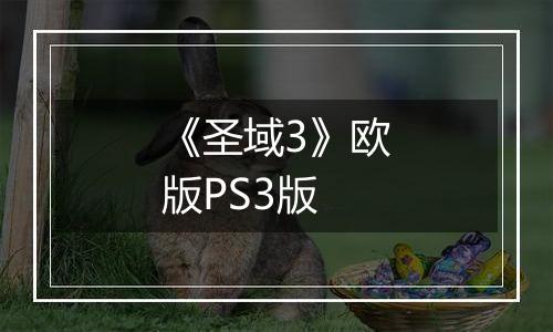 《圣域3》欧版PS3版