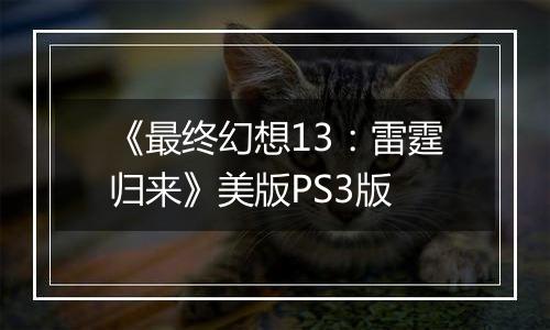《最终幻想13：雷霆归来》美版PS3版
