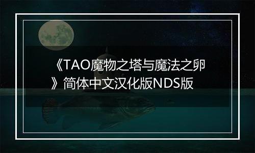 《TAO魔物之塔与魔法之卵》简体中文汉化版NDS版