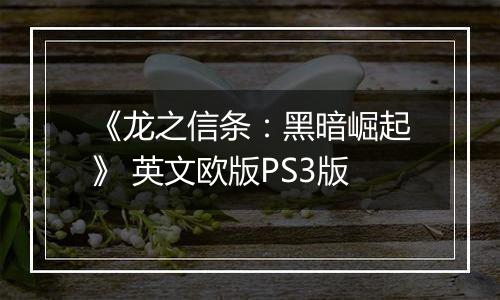 《龙之信条：黑暗崛起》 英文欧版PS3版