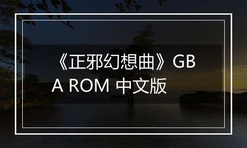 《正邪幻想曲》GBA ROM 中文版