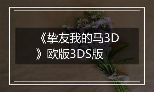 《挚友我的马3D》欧版3DS版
