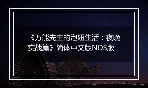 《万能先生的泡妞生活:夜晚实战篇》简体中文版NDS版