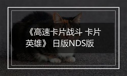 《高速卡片战斗 卡片英雄》 日版NDS版