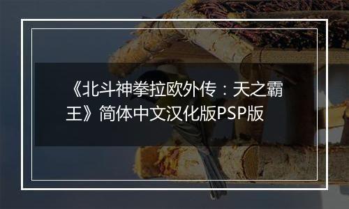 《北斗神拳拉欧外传：天之霸王》简体中文汉化版PSP版