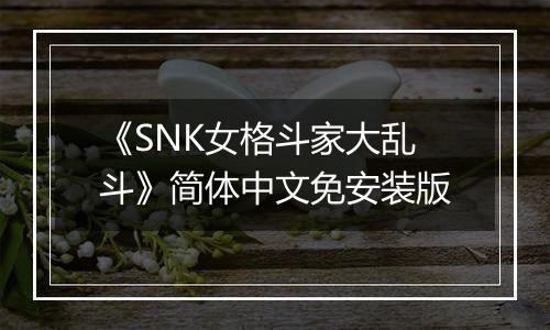 《SNK女格斗家大乱斗》简体中文免安装版