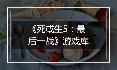 《死或生5：最后一战》游戏库