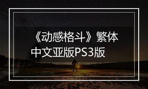 《动感格斗》繁体中文亚版PS3版