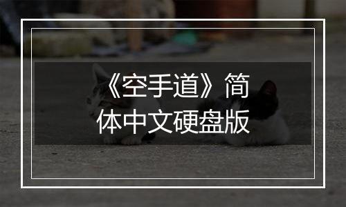 《空手道》简体中文硬盘版