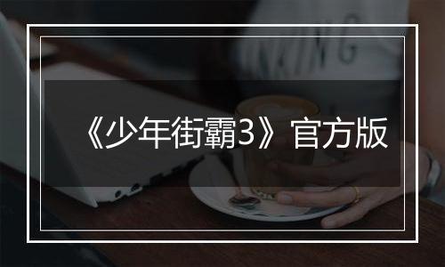 《少年街霸3》官方版