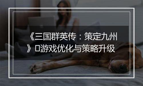 《三国群英传：策定九州》​游戏优化与策略升级