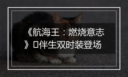 《航海王：燃烧意志》​伴生双时装登场