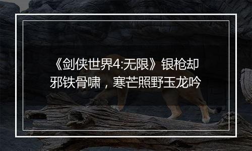 《剑侠世界4:无限》银枪却邪铁骨啸，寒芒照野玉龙吟