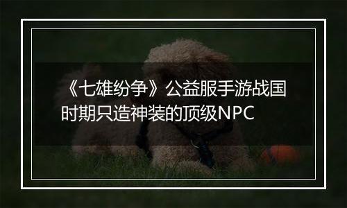 《七雄纷争》公益服手游战国时期只造神装的顶级NPC
