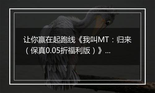让你赢在起跑线《我叫MT：归来（保真0.05折福利版）》BT手游收益获取途径