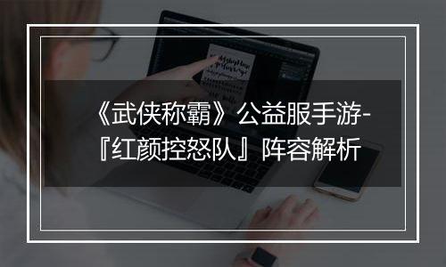 《武侠称霸》公益服手游-『红颜控怒队』阵容解析