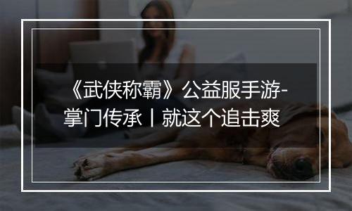 《武侠称霸》公益服手游-掌门传承丨就这个追击爽