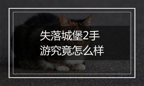 失落城堡2手游究竟怎么样