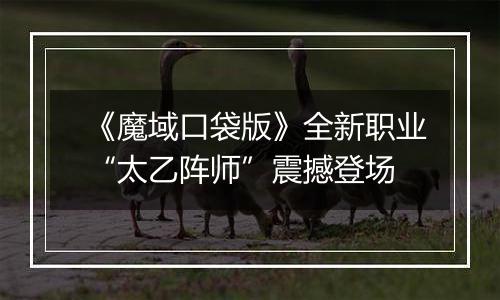 《魔域口袋版》全新职业“太乙阵师”震撼登场