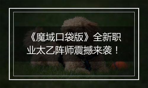 《魔域口袋版》全新职业太乙阵师震撼来袭!