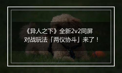 《异人之下》全新2v2同屏对战玩法「两仪协斗」来了！
