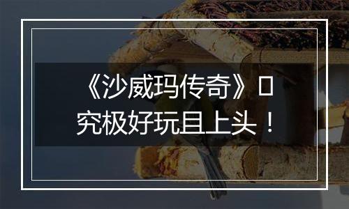 《沙威玛传奇》​究极好玩且上头！