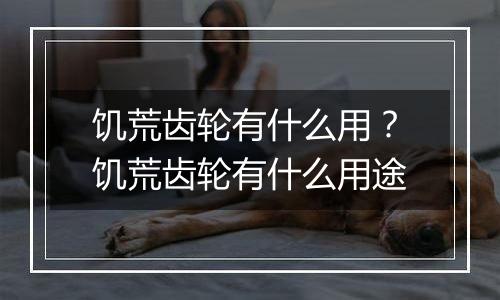 饥荒齿轮有什么用？饥荒齿轮有什么用途