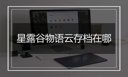 星露谷物语云存档在哪