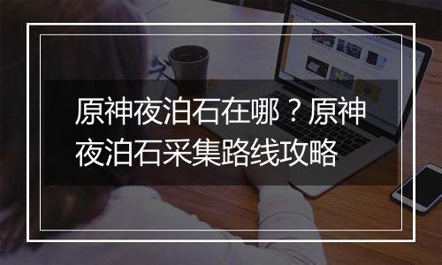 原神夜泊石在哪？原神夜泊石采集路线攻略