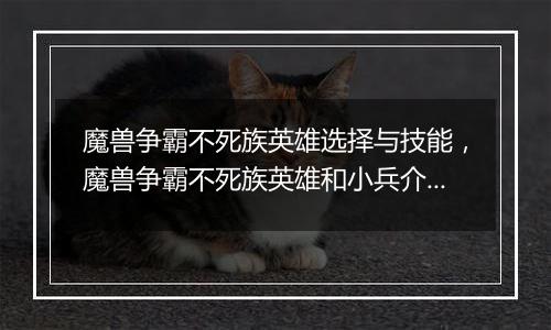魔兽争霸不死族英雄选择与技能，魔兽争霸不死族英雄和小兵介绍