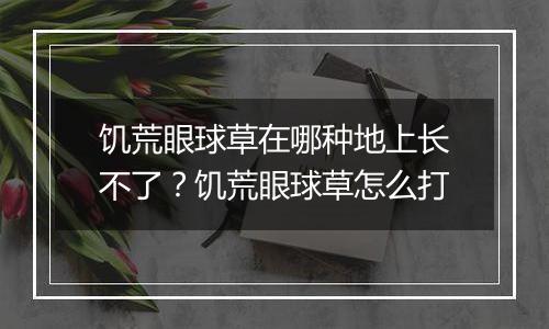 饥荒眼球草在哪种地上长不了？饥荒眼球草怎么打