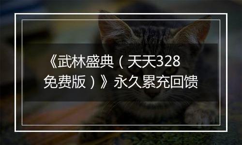 《武林盛典（天天328免费版）》永久累充回馈