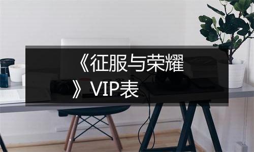《征服与荣耀》VIP表