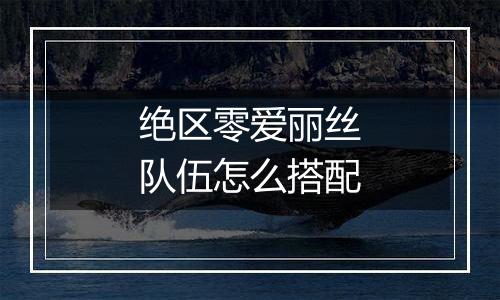 绝区零爱丽丝队伍怎么搭配