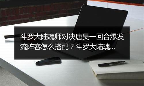斗罗大陆魂师对决唐昊一回合爆发流阵容怎么搭配？斗罗大陆魂师对决唐昊一回合爆发流阵容介绍