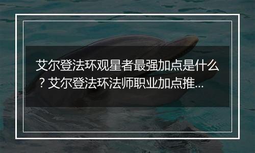 艾尔登法环观星者最强加点是什么？艾尔登法环法师职业加点推荐