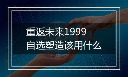 重返未来1999自选塑造该用什么