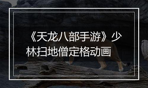 《天龙八部手游》少林扫地僧定格动画