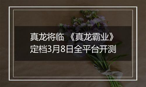 真龙将临 《真龙霸业》定档3月8日全平台开测