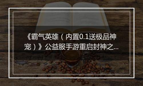 《霸气英雄（内置0.1送极品神宠）》公益服手游重启封神之路，封神世界等你来称霸！