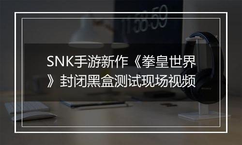 SNK手游新作《拳皇世界》封闭黑盒测试现场视频