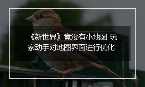 《新世界》竟没有小地图 玩家动手对地图界面进行优化
