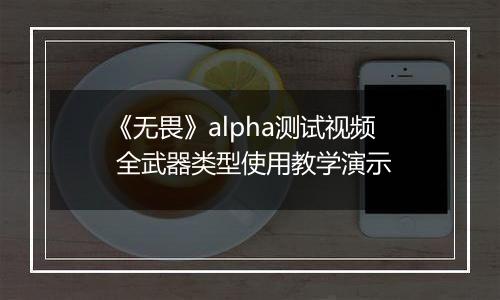 《无畏》alpha测试视频 全武器类型使用教学演示