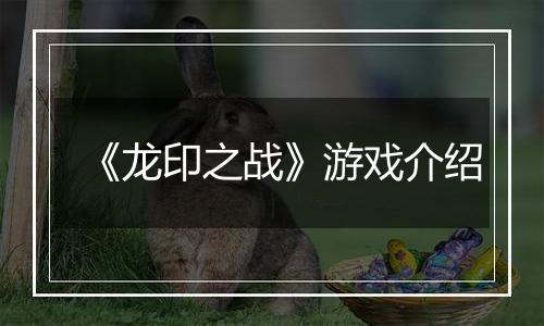 《龙印之战》游戏介绍
