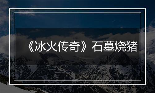 《冰火传奇》石墓烧猪