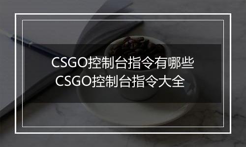 CSGO控制台指令有哪些 CSGO控制台指令大全